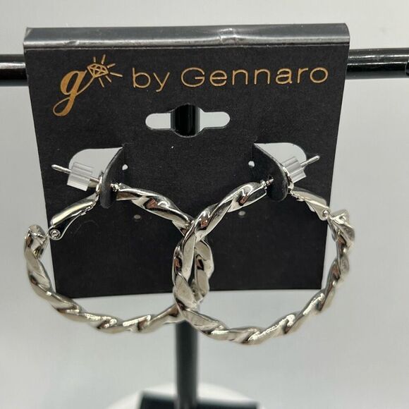 G by Gennaro Silver Twisted Hoop Earrings $16ea / 3 for $25 - Picture 3 of 6